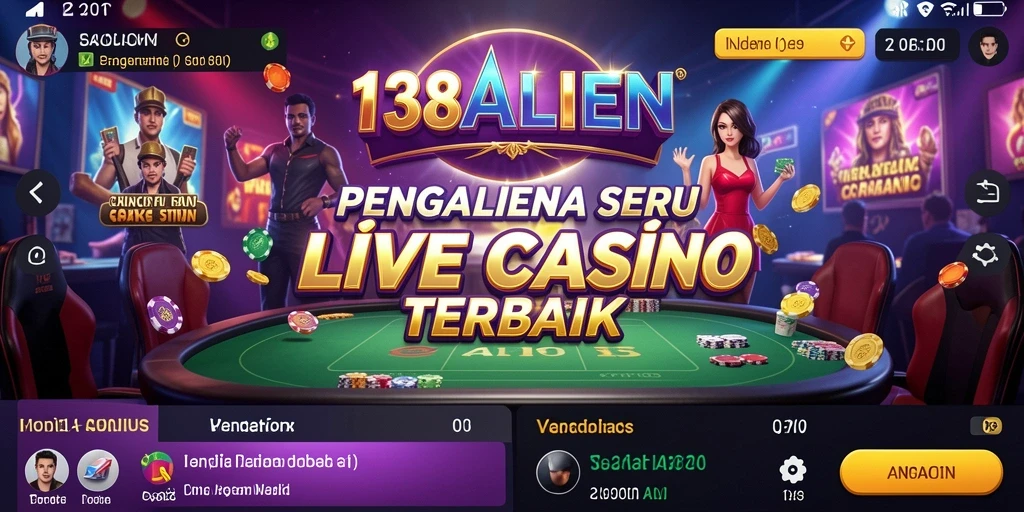 Screenshot gameplay Live Casino yang menampilkan dealer profesional.