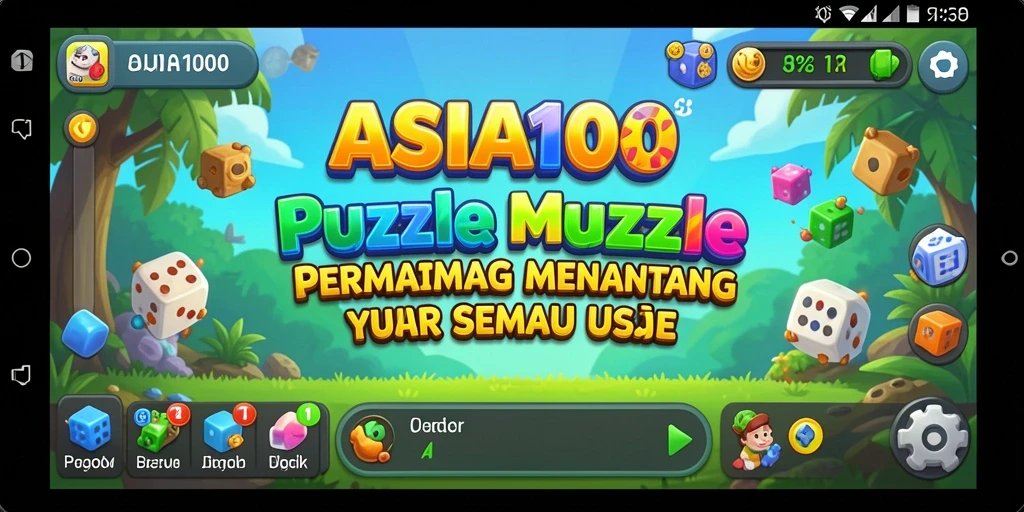 Screenshot ASIA100 menampilkan gameplay seru teka-teki.