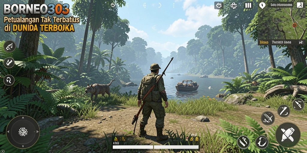 Tampilan menarik gameplay Open World di BORNEO303.