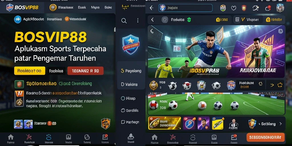 Tampilan utama BOSVIP88 dengan pilihan taruhan olahraga yang menarik.