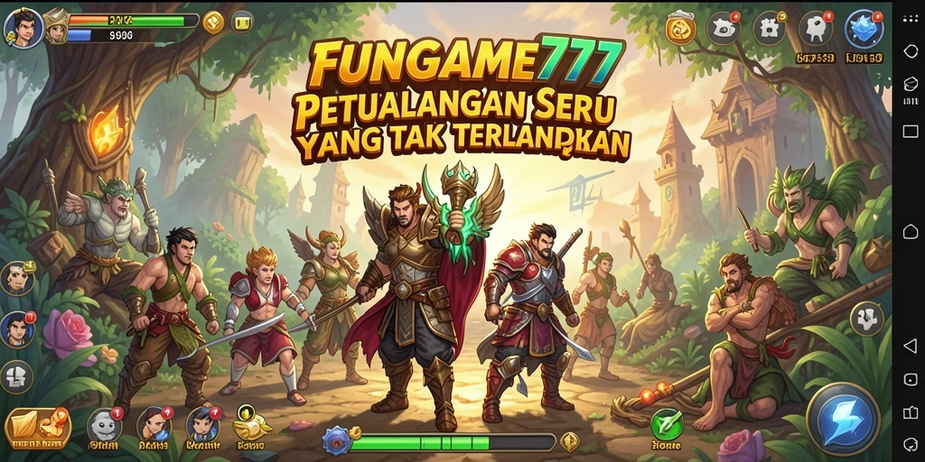 Tangkapan layar menunjukkan aksi seru dalam game petualangan FUNGAME777.