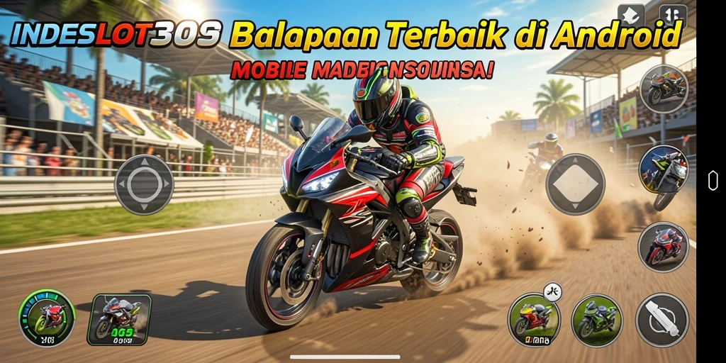 Tampilan menegangkan dari balapan motor di INDESLOT303.