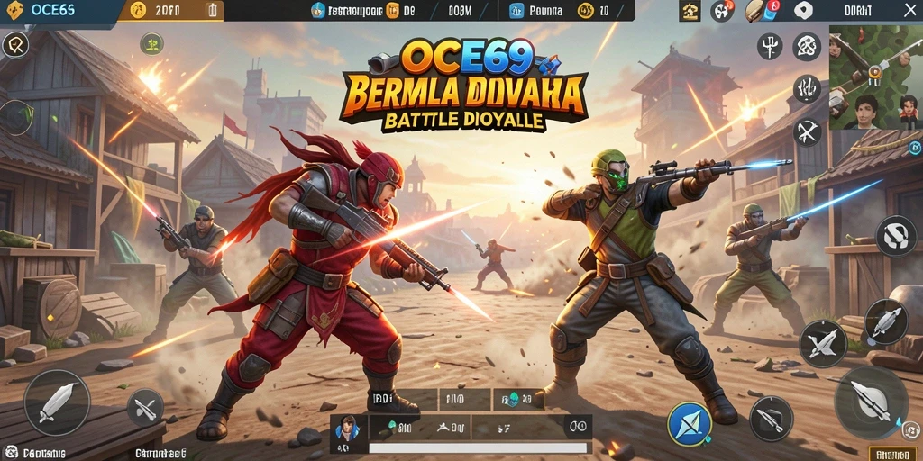 Tampilan intens dari gameplay OCE69 di arena Battle Royale.