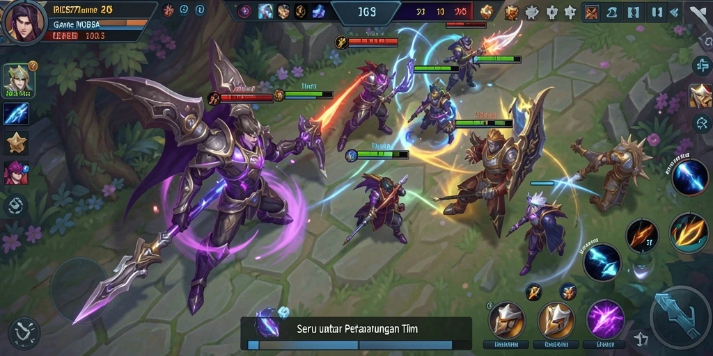 Tampilan gameplay seru dan karakter unik di RICIS77.