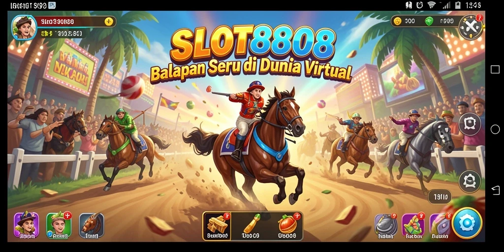 Tampilan mendebarkan dari balapan SLOT8808 dengan kendaraan yang melaju kencang.