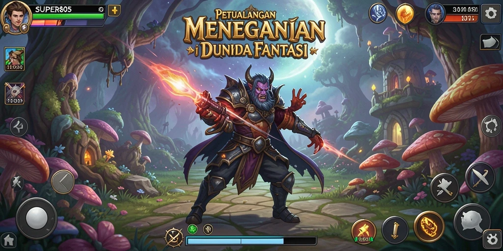 Screenshot menampilkan aksi seru dalam petualangan SUPER805.