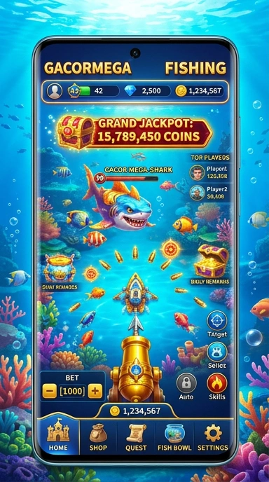 Screenshot aplikasi gacormega menunjukkan antarmuka yang ramah pengguna.