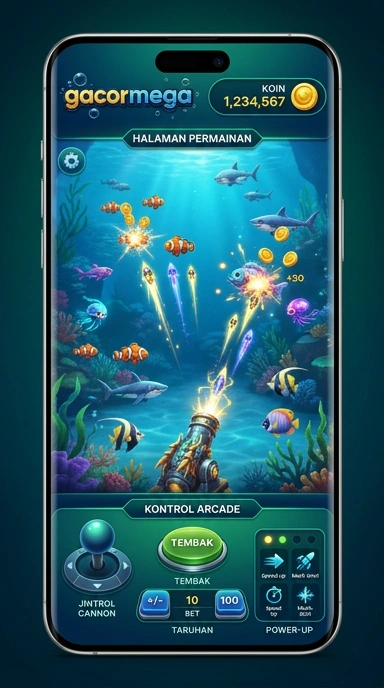 Gambaran aplikasi gacormega dengan berbagai pilihan kategori aplikasi.